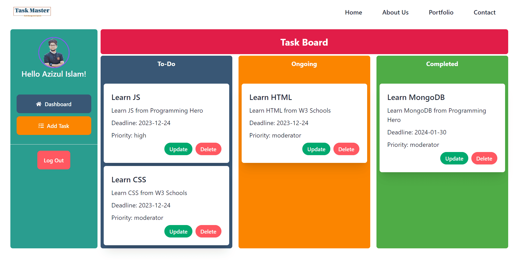 Task Master Website